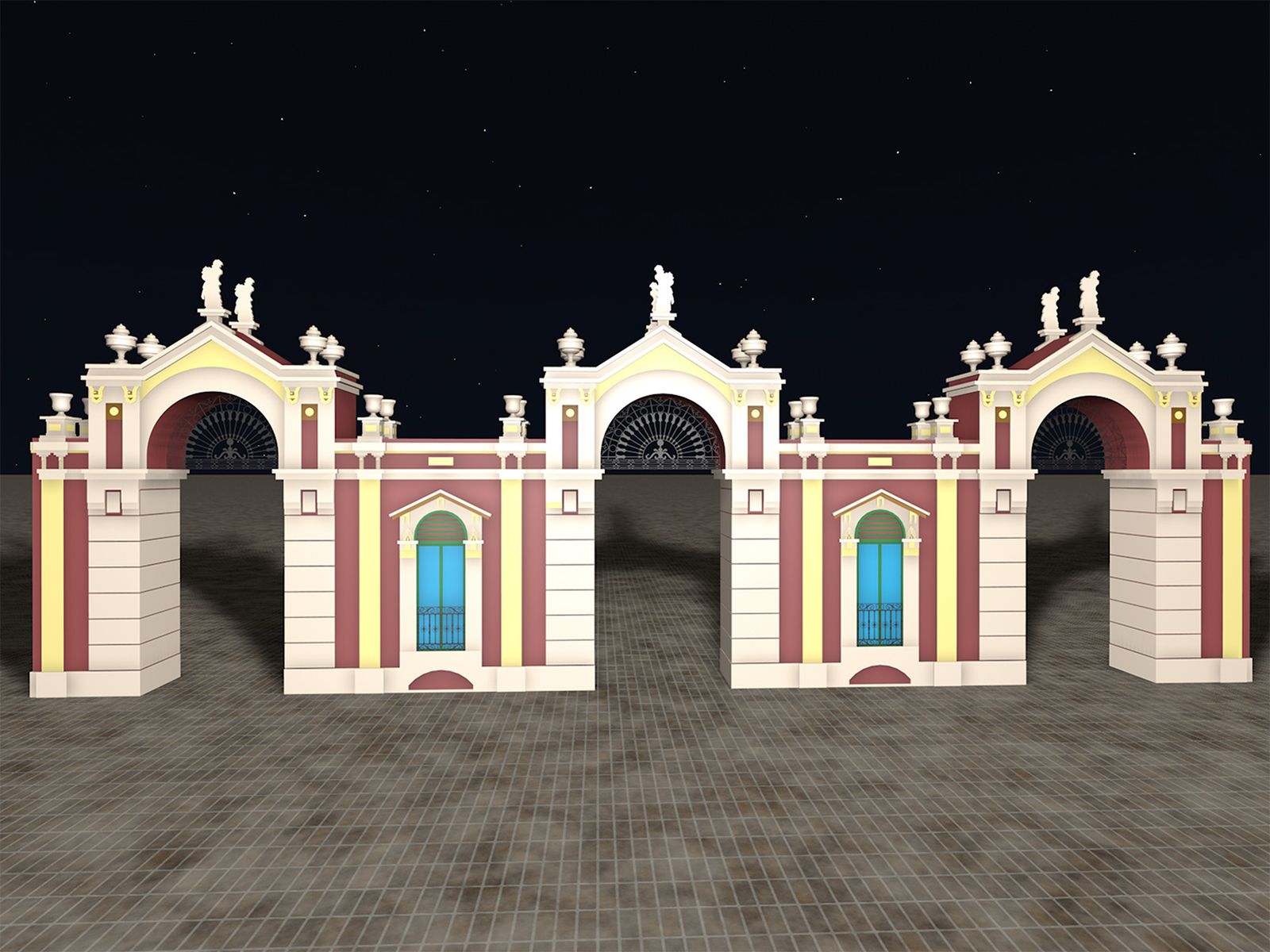 Este es el boceto ganador del consulta ciudadana realizada para elegir el nuevo diseño de la entrada principal al Real de la Feria.