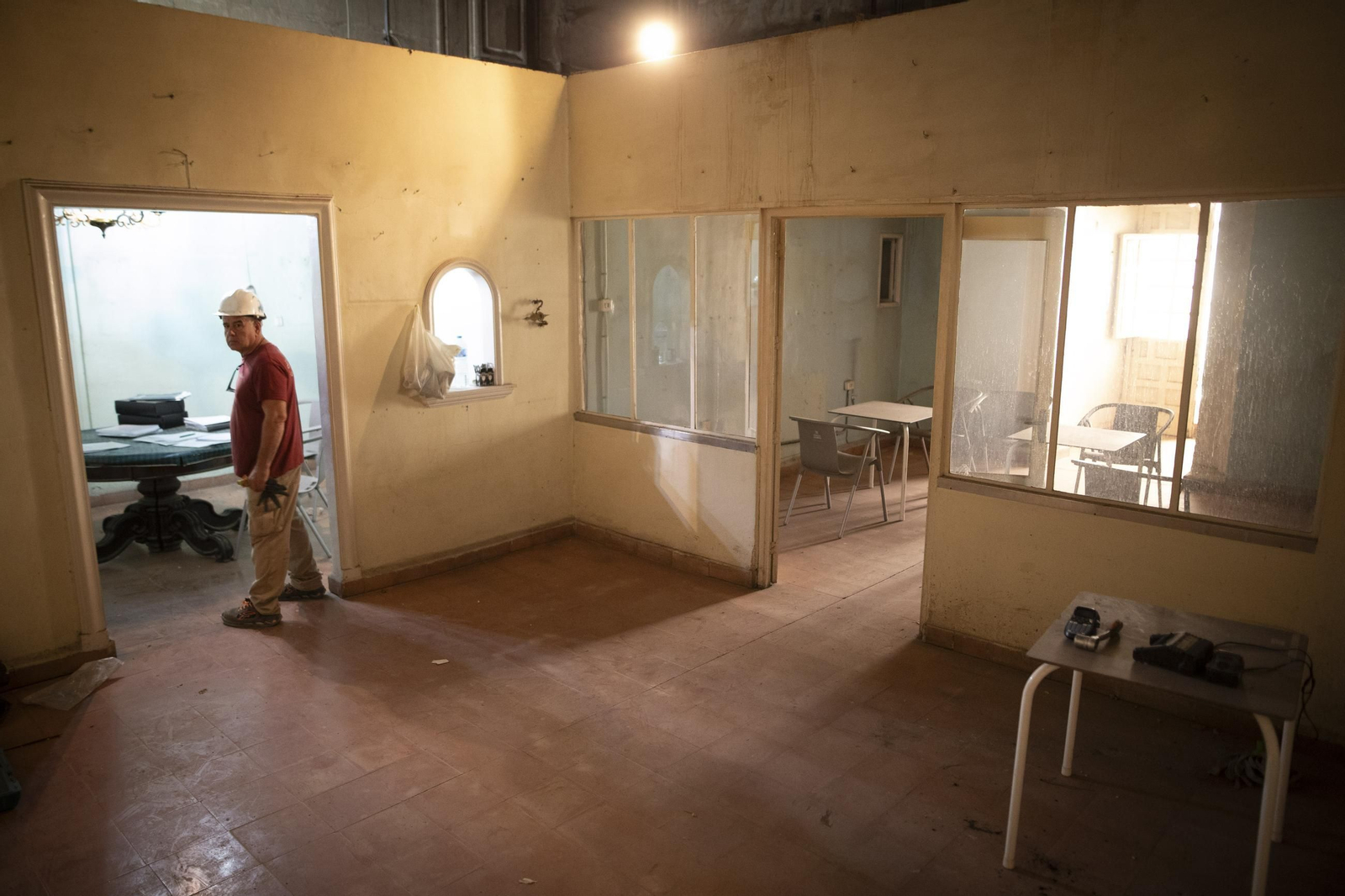 La restauración de la torre de la Catedral de Granada, desde dentro