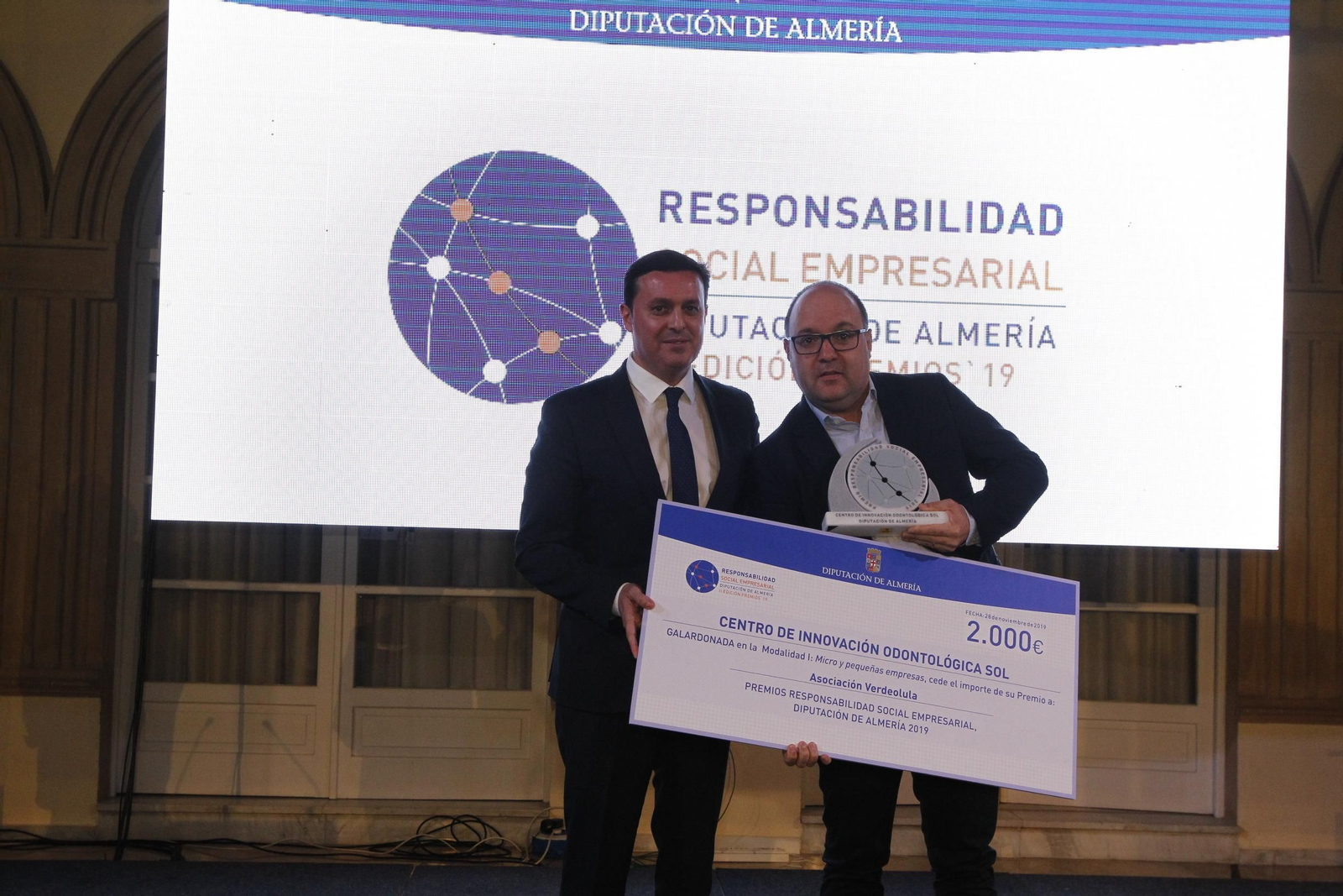Fotogalería Premios Responsabilidad Social Empresarial 2019. Diputación de Almería