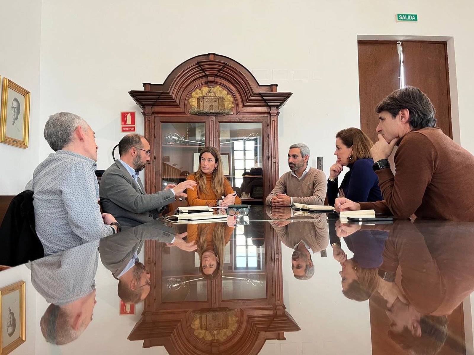 La reunión de la concejala con los representantes del Colegio Oficial de Arquitectos.