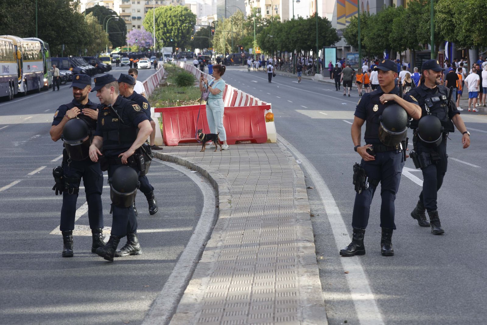 Blindaje policial en los accesos al Sánchez Pizjuan