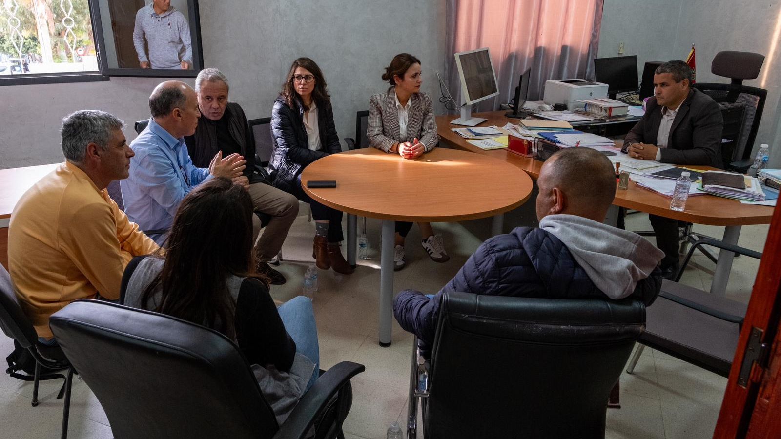 Reunión en la visita de las representantes a Marruecos.