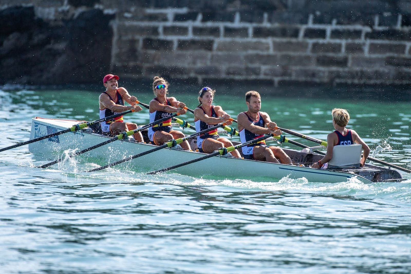 La embarcación malagueña, en acción.