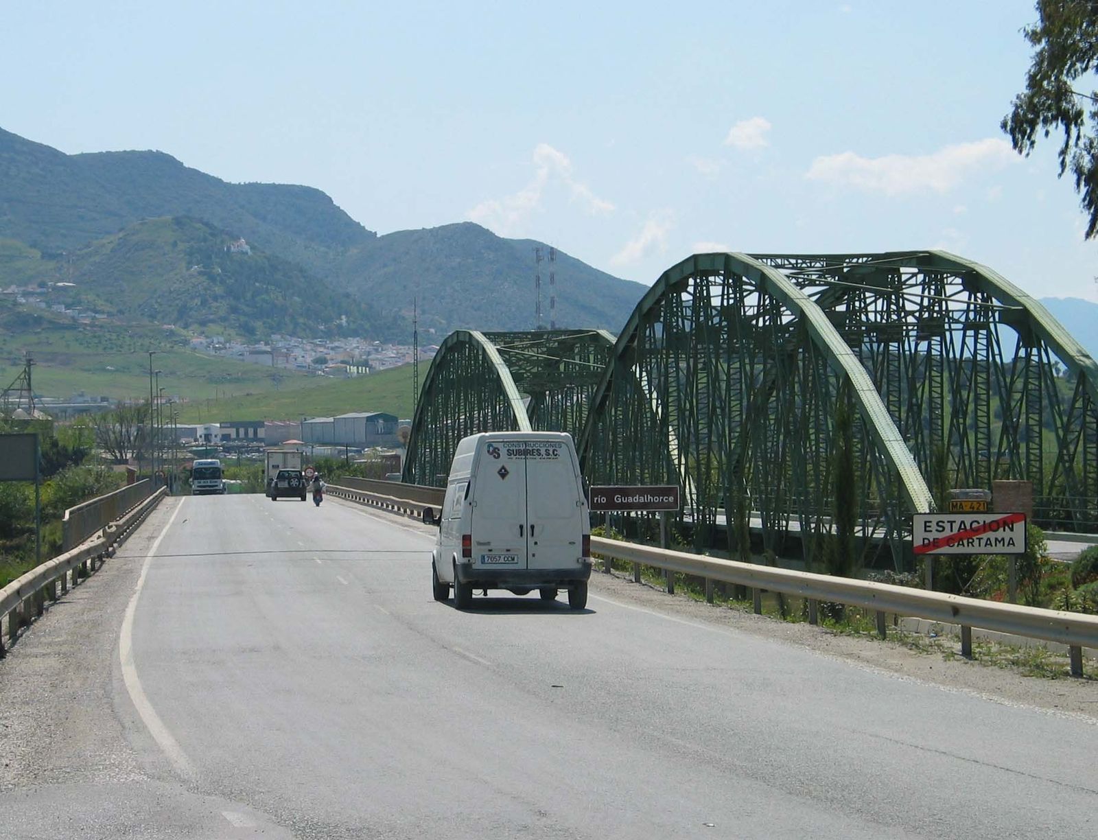 Carretera que une Estación de Cártama  con Cártama  pueblo.
