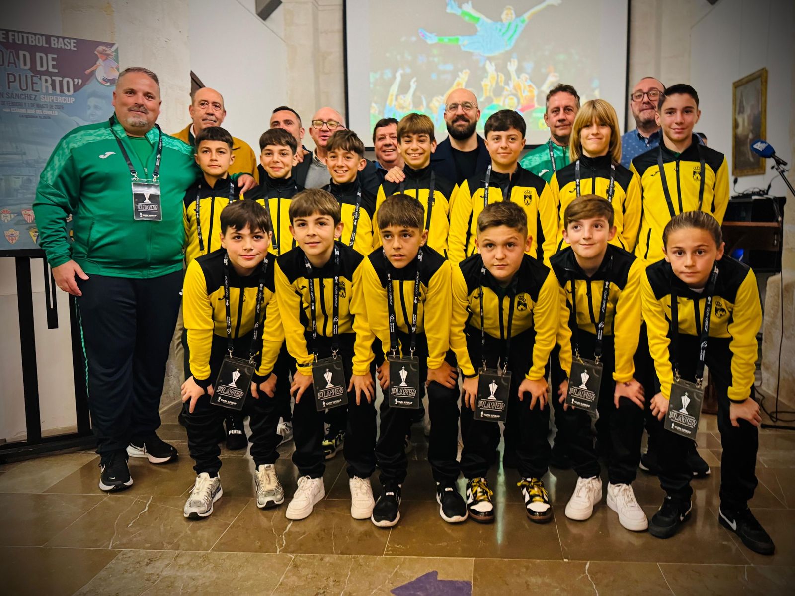 Una imagen de la presentación del II Torneo de Fútbol Base 'Ciudad de El Puerto Joaquín Sánchez'.