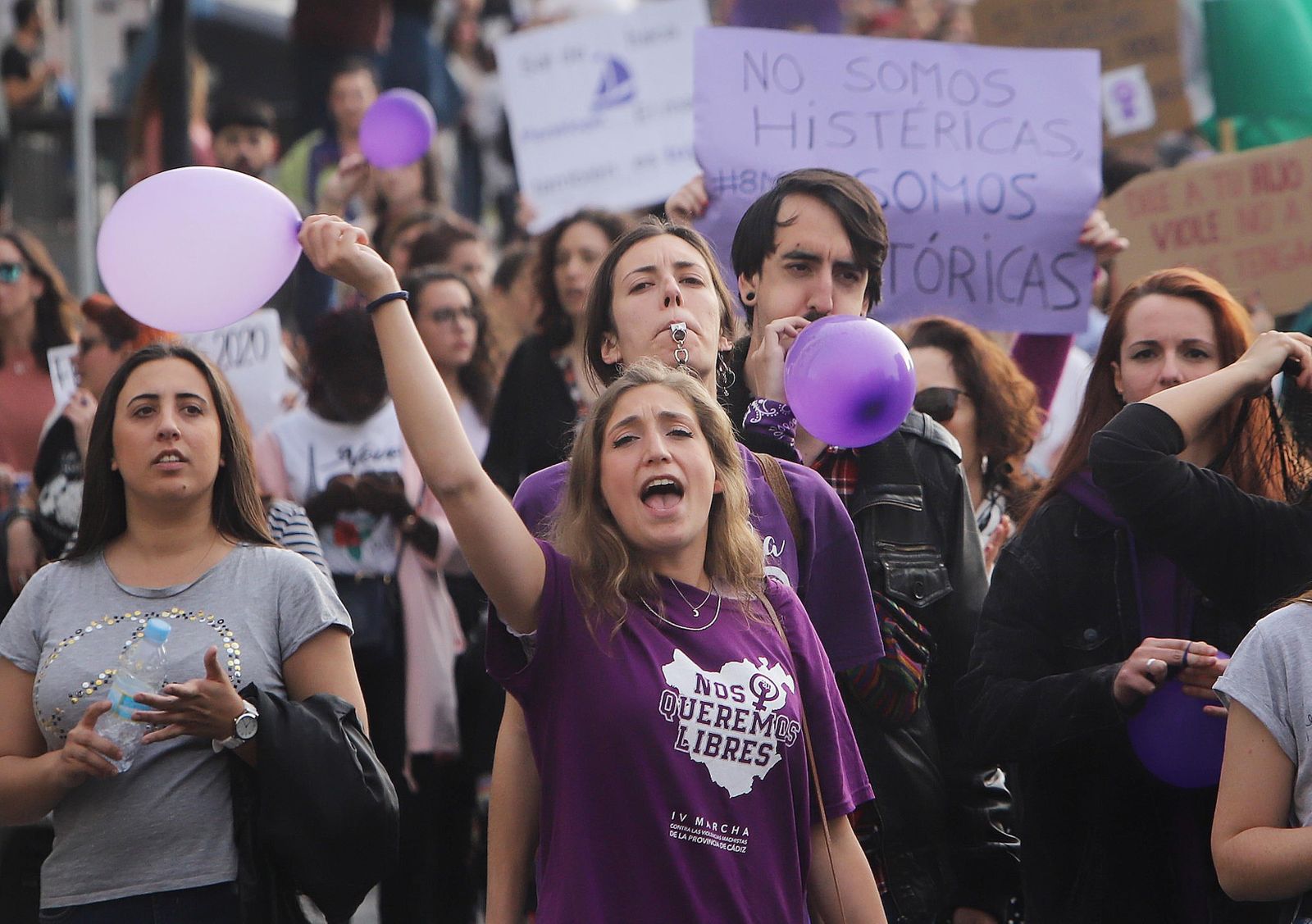 Imágenes de la manifestación 8M en Jerez