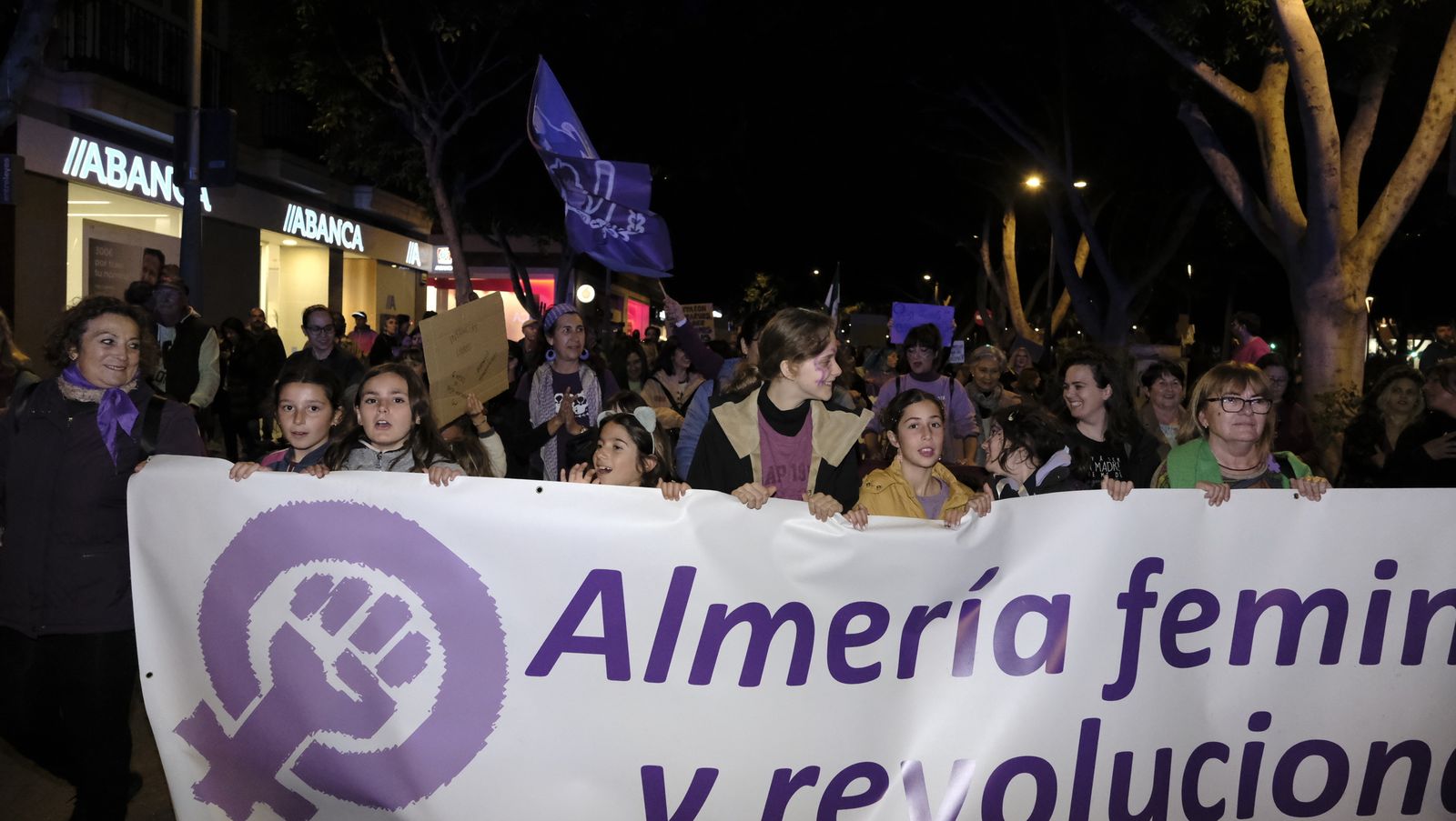 Imágenes de las manifestaciones por el Día de la Mujer en Almería