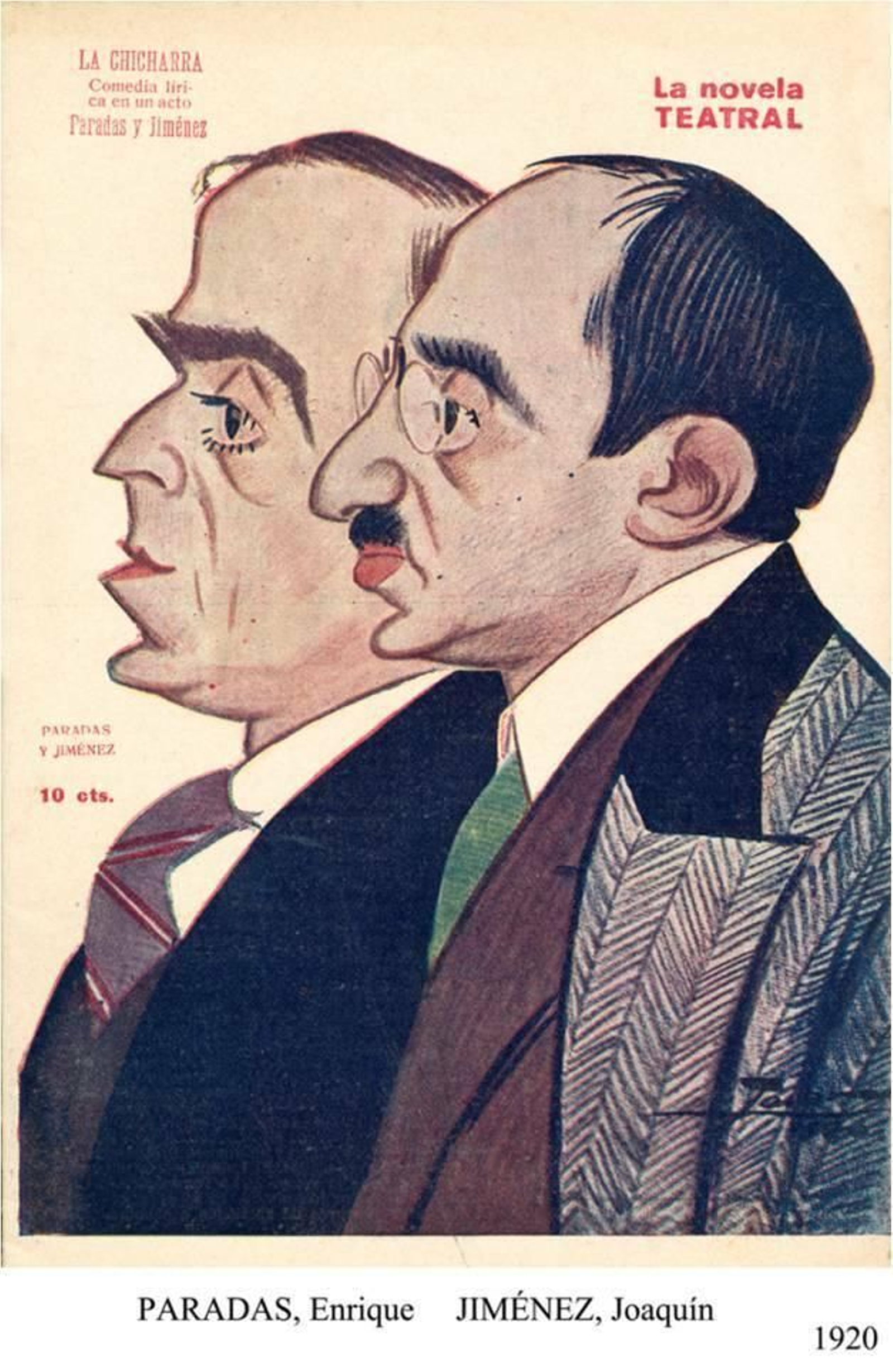 E. Paradas y J. Jiménez, autores de la letra. Caricaturas de Tovar. (1)