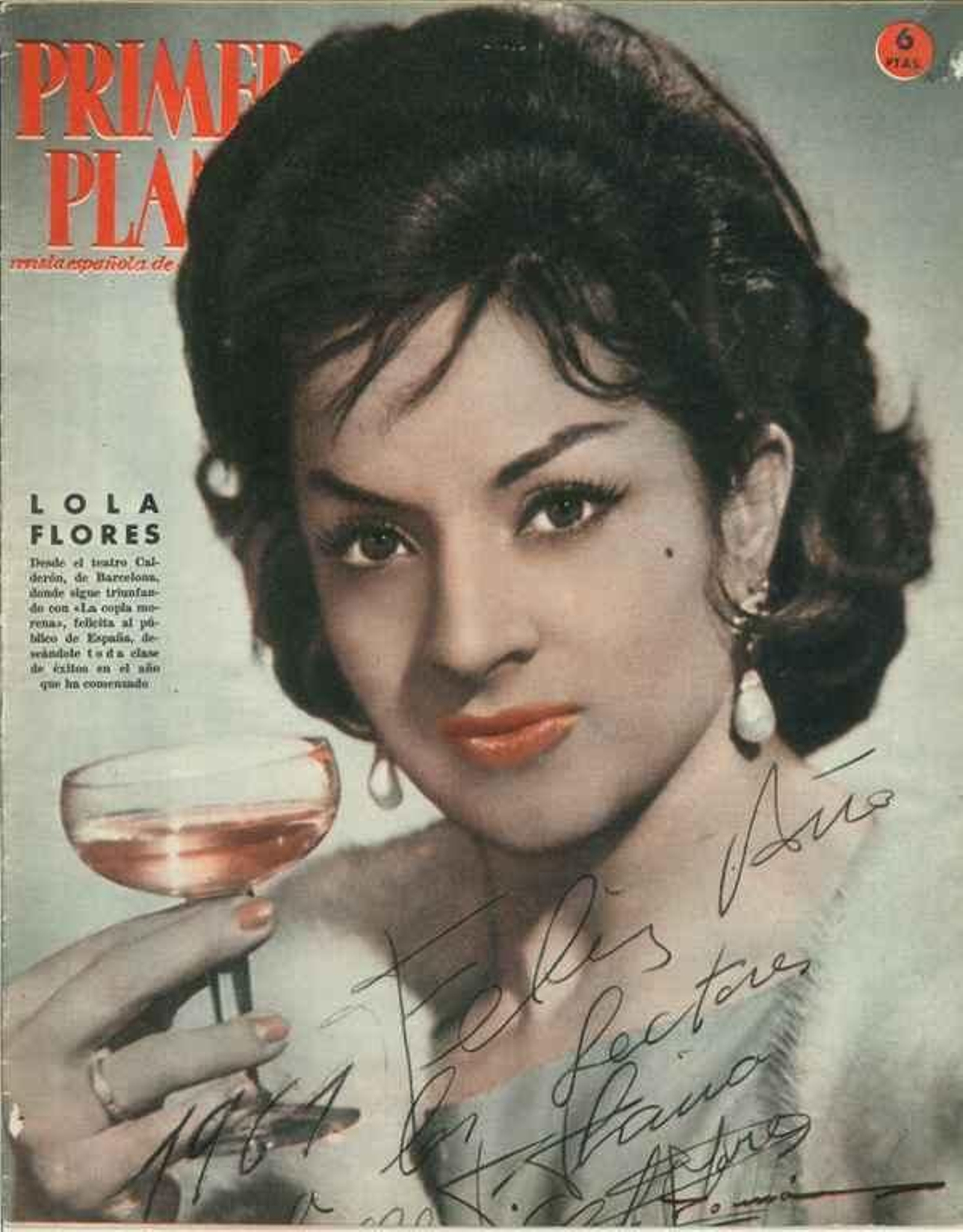 Portada de Lola en la revista Primer Plano en 1958.