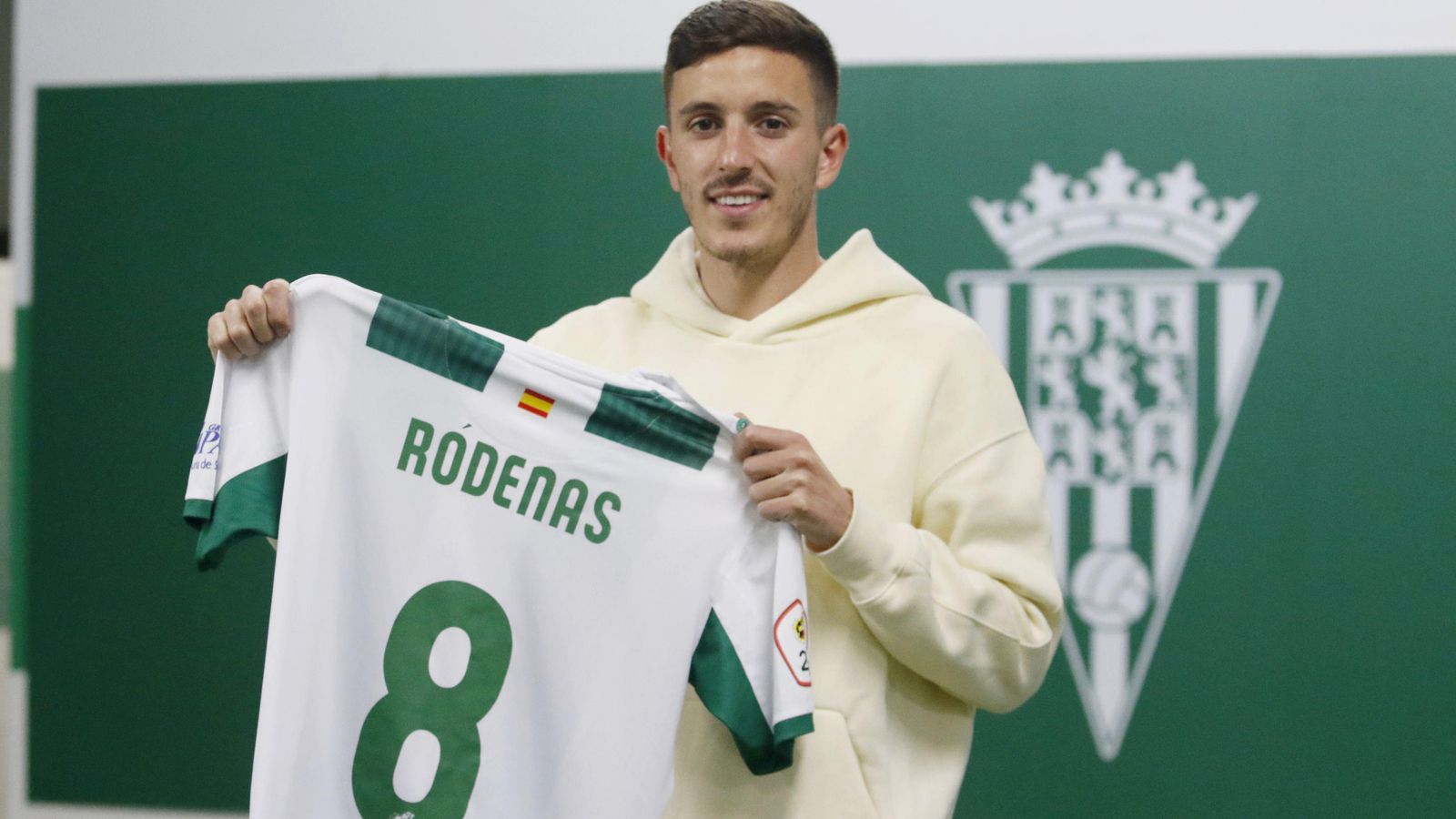 Alberto Ródenas, durante su presentación con el Córdoba CF.