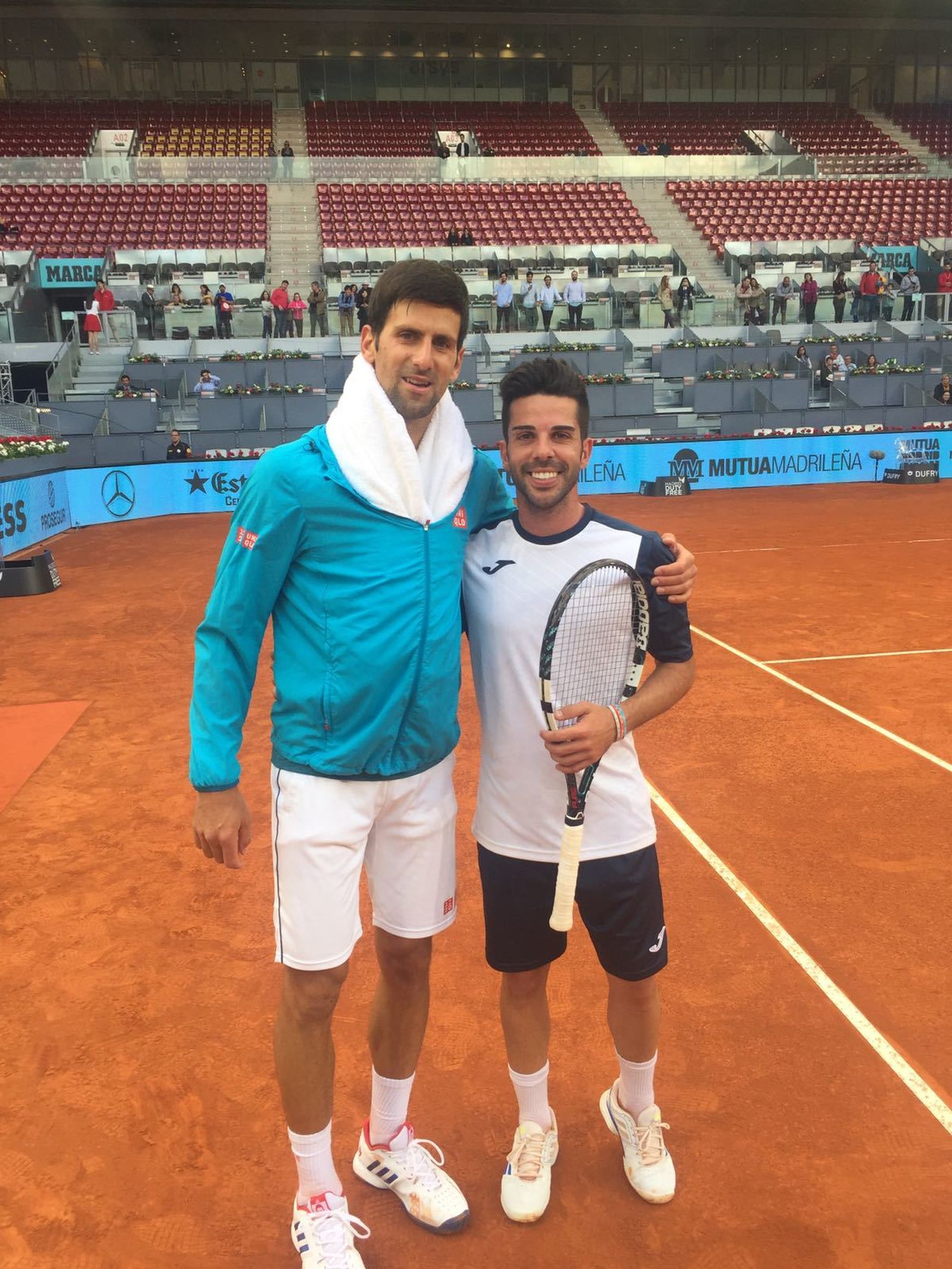 Ismael Rodríguez con Djokovic