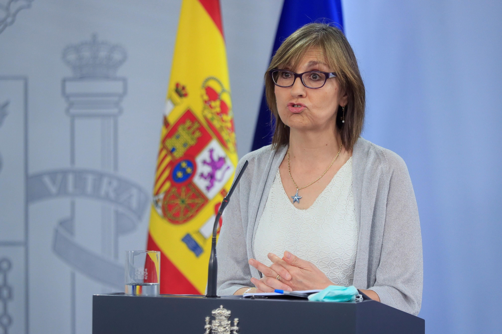 La directora del Centro Nacional de Epidemiología, Marina Pollán durante la rueda de prensa en el Palacio de la Moncloa