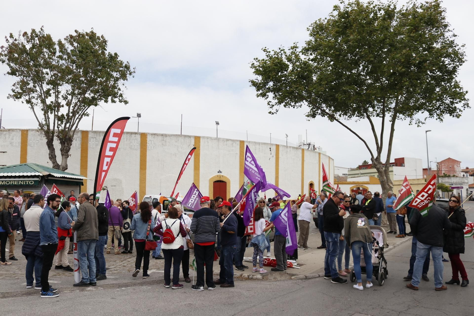 La manifestación por el Día del Trabajador en La Línea