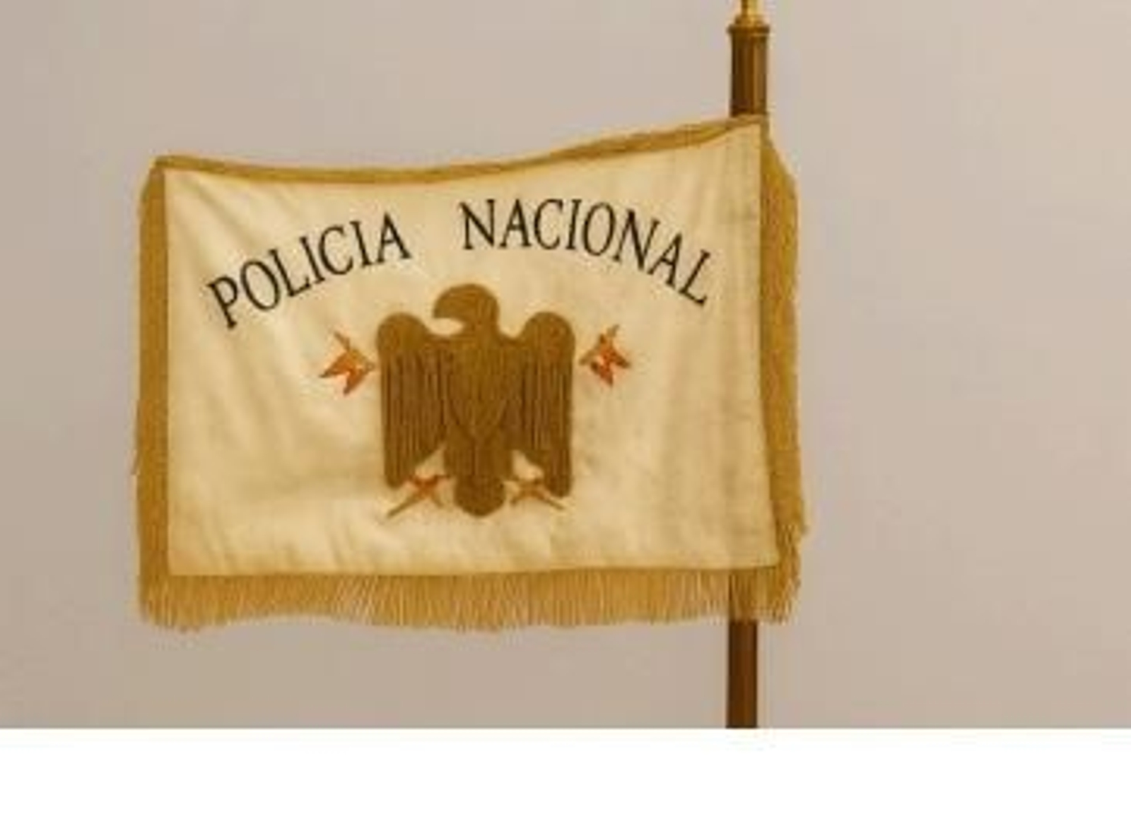 El banderín pertenece al Tercer Escuadrón de Caballería de Policía