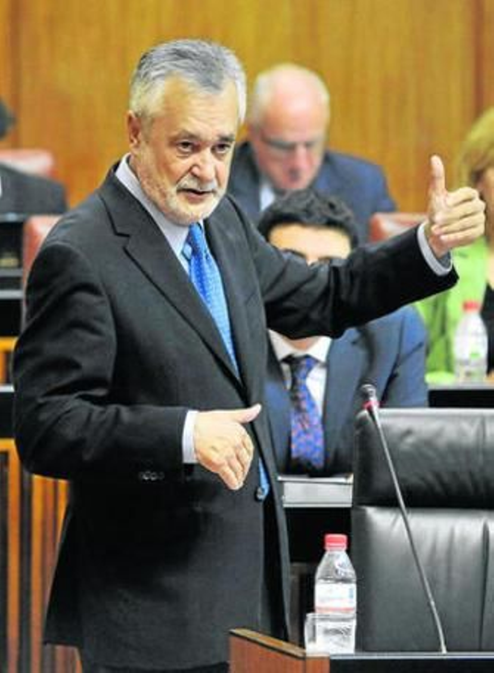 El presidente durante su intervención de ayer.