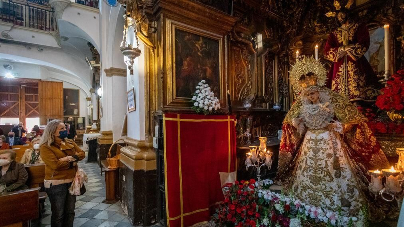Los titulares de la cofradía de Las Penas, el pasado Domingo de Ramos.