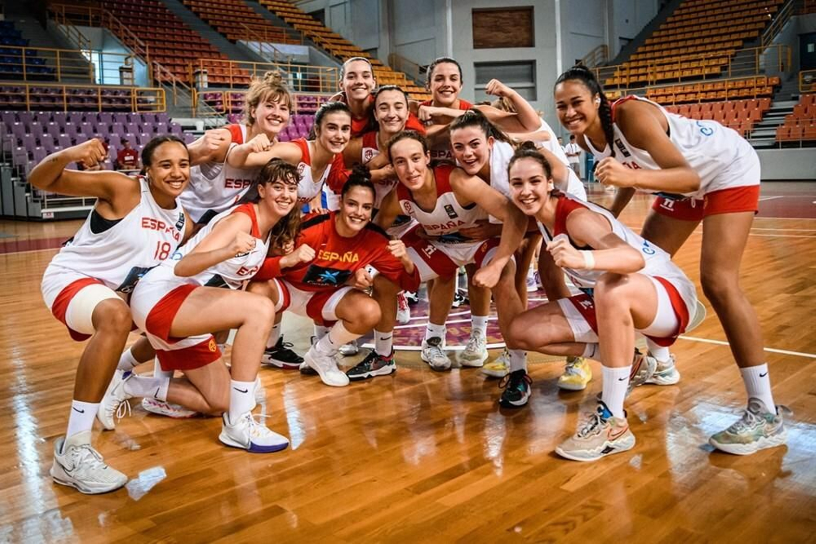 Las jugadoras de España sub 18.