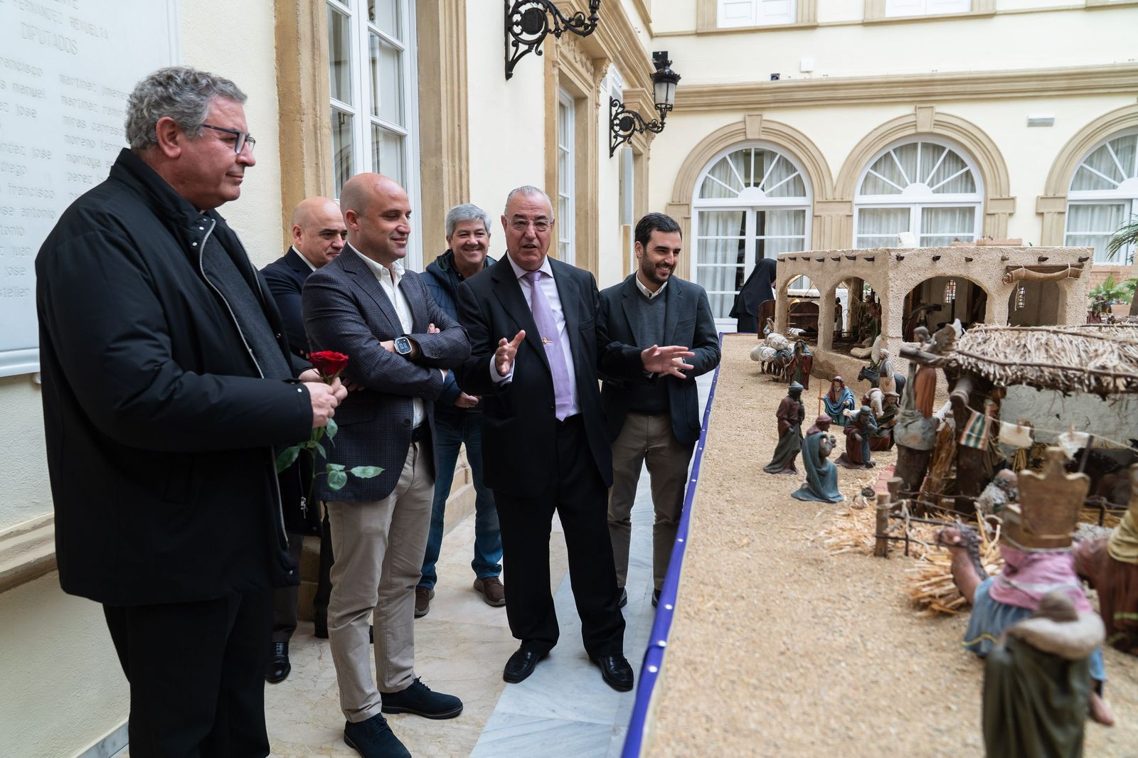 José Antonio García Alcaina visita el Belen Provincial de Almería.