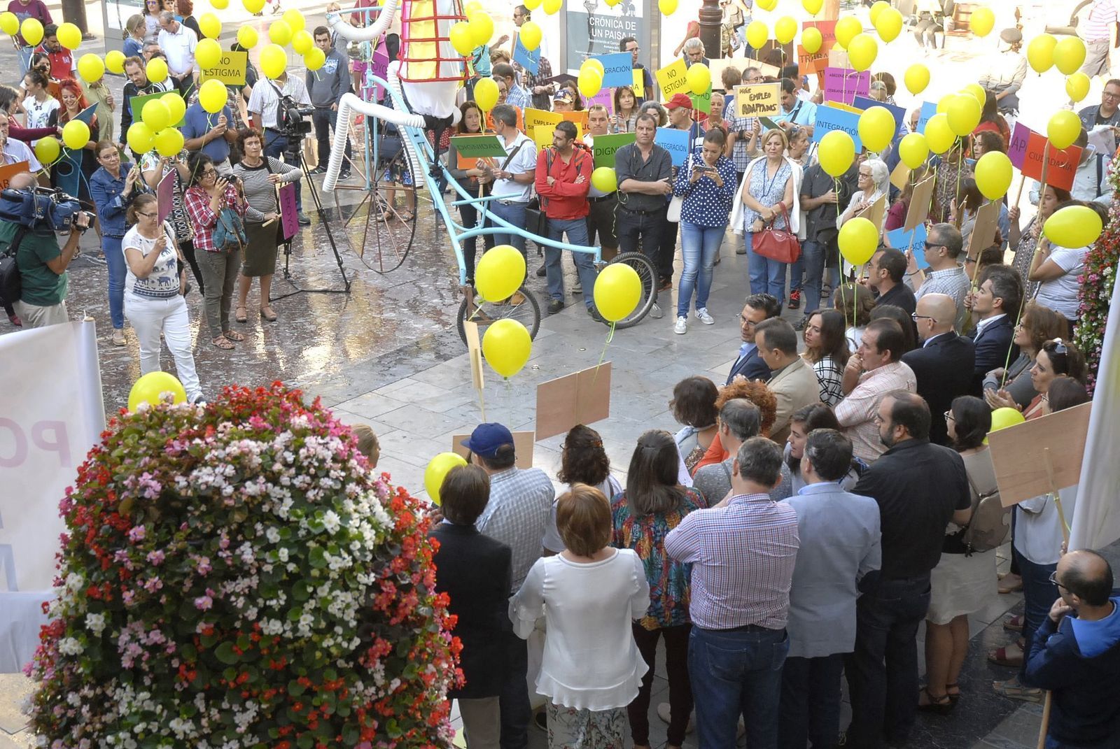 La marcha tuvo como centro la Plaza del Carmen.