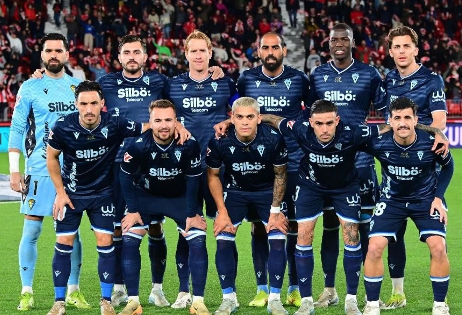 Once inicial del Cádiz en el partido contra el Almería.