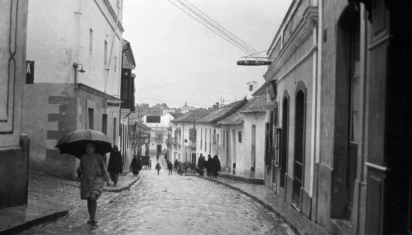 La calle Prim de Algeciras hacia 1920.