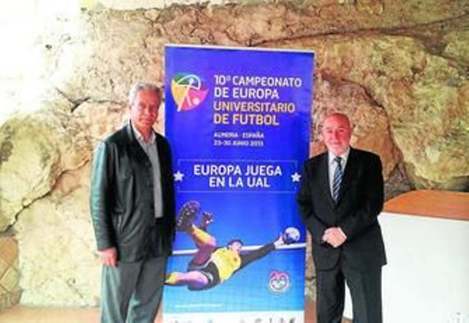 Antonis Petrou y el rector de la UAL, Pedro Molina.