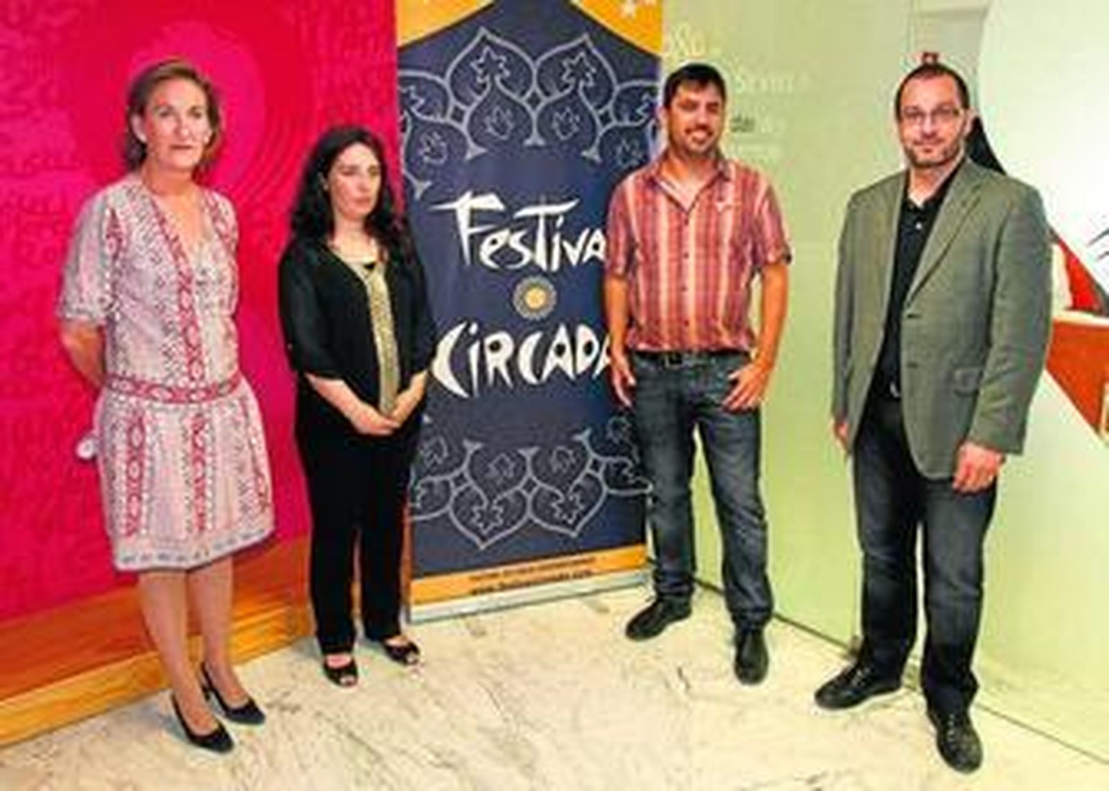 María del Mar Sánchez Estrella, Beatriz Sánchez, Gonzalo Andino y David Luque, ayer en la presentación de Circada.