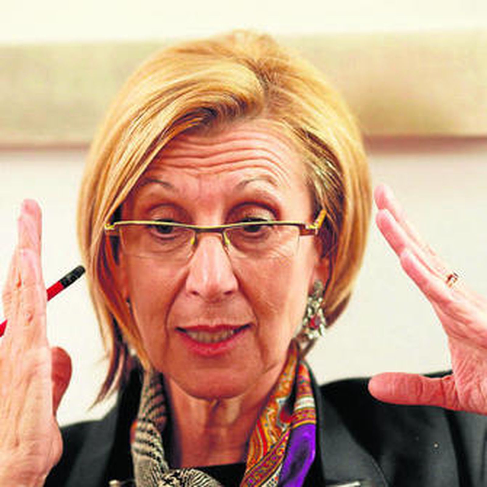 Rosa Díez, en su despacho de la calle Cedaceros.