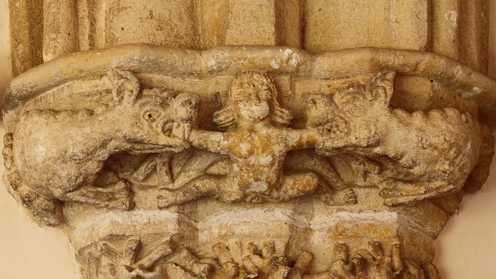 La lujuria, atacada por dos cocódrilos. Habla de las falsas  lágrimas del cocodrilo, llora pero se come a la víctima. Así los frailes aparentan bondad y después se dan a la lujuria.