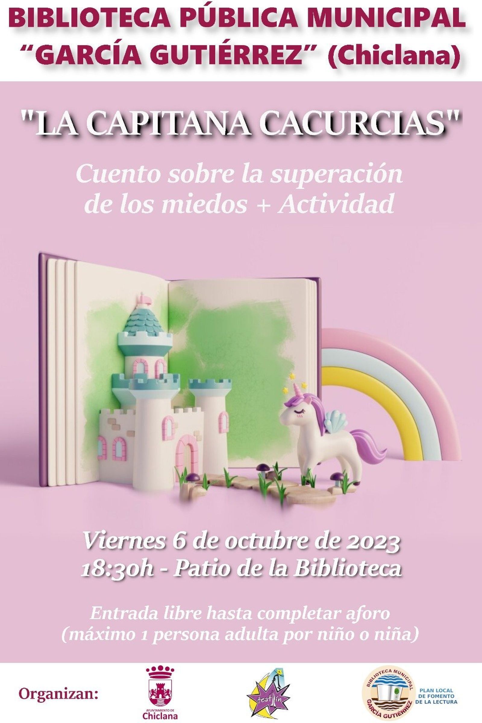 Cartel de la actividad de este viernes.