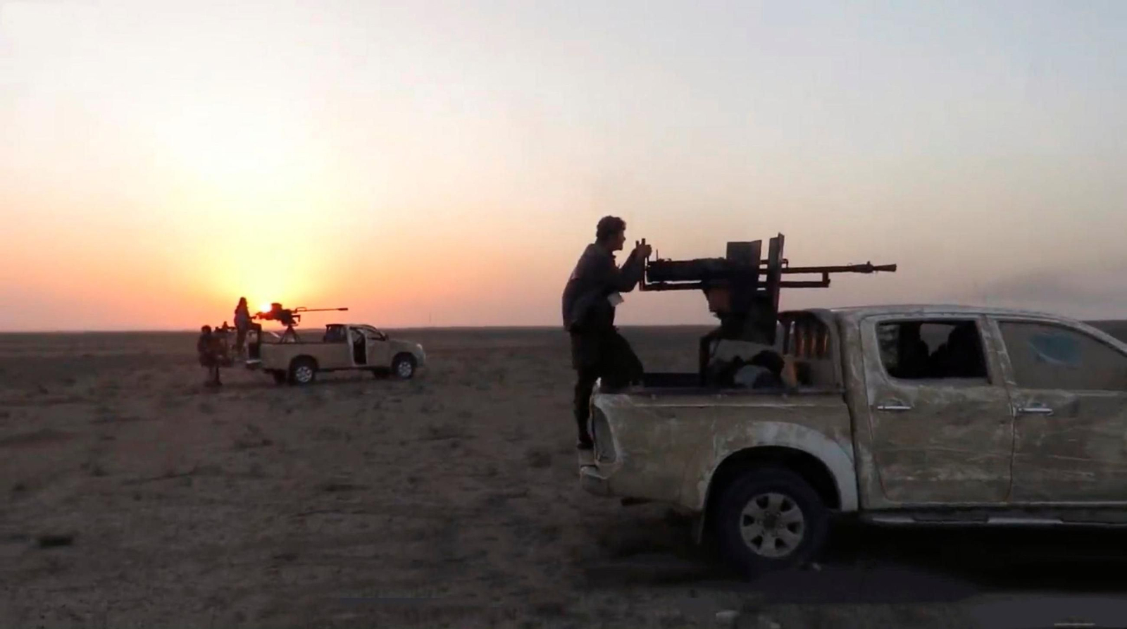 Combatientes del Estado Islámico en Siria.