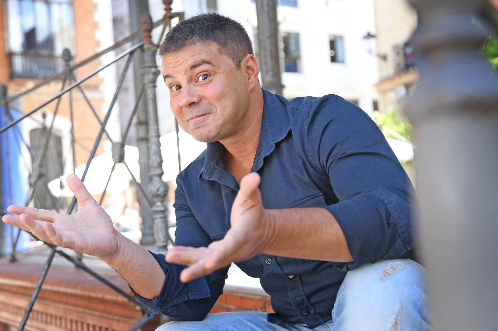 José Campoy, durante la realización de la entrevista para Diario de Jerez días atrás.