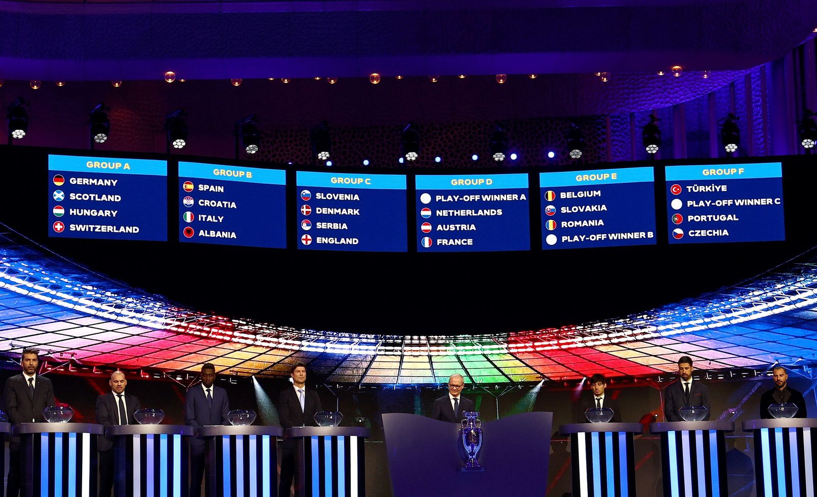 Las fotos del sorteo de la Eurocopa 2024