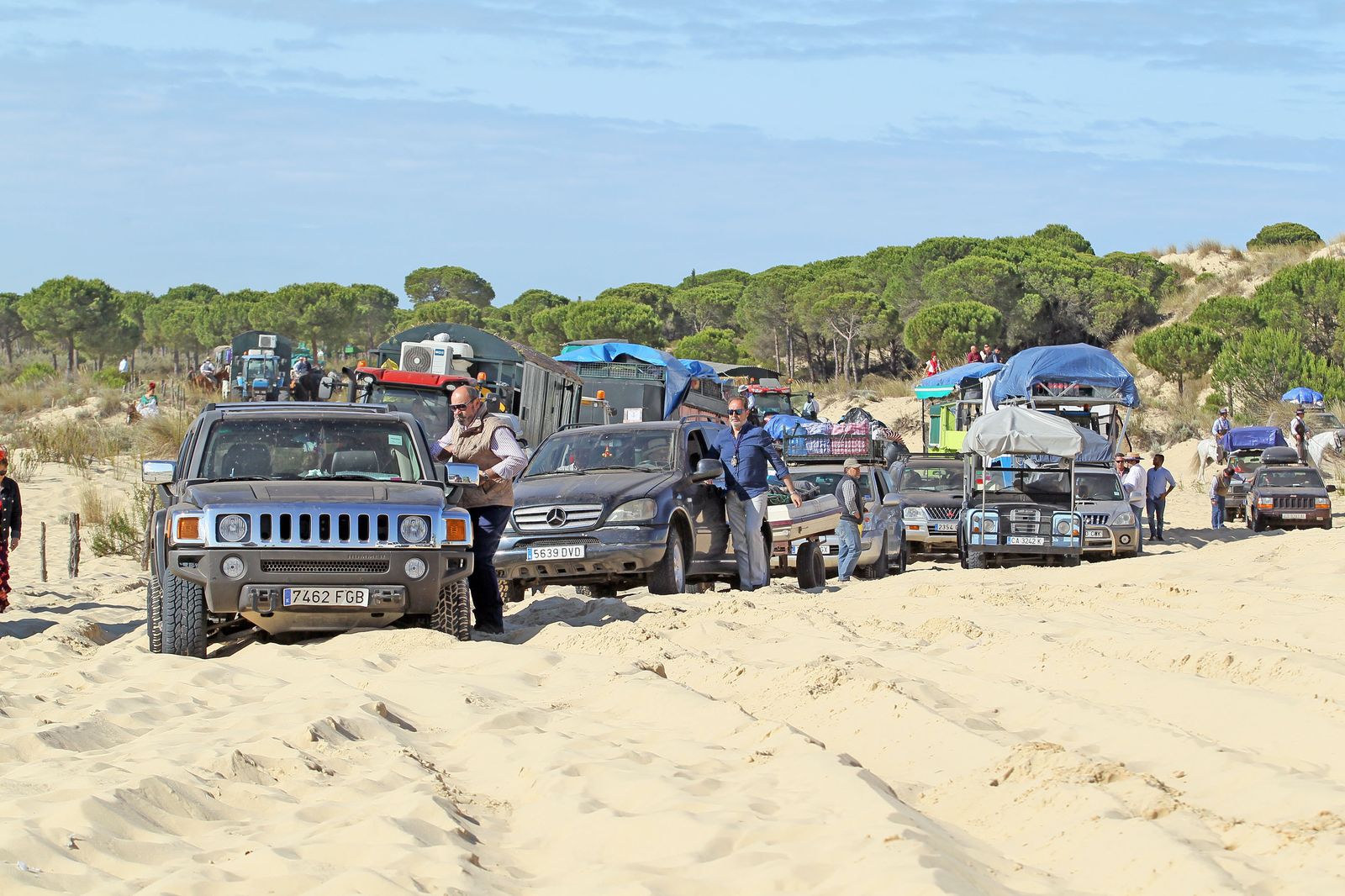 El Cerro de los Ánsares dejó enterrados a muchos vehículos en las arenas.