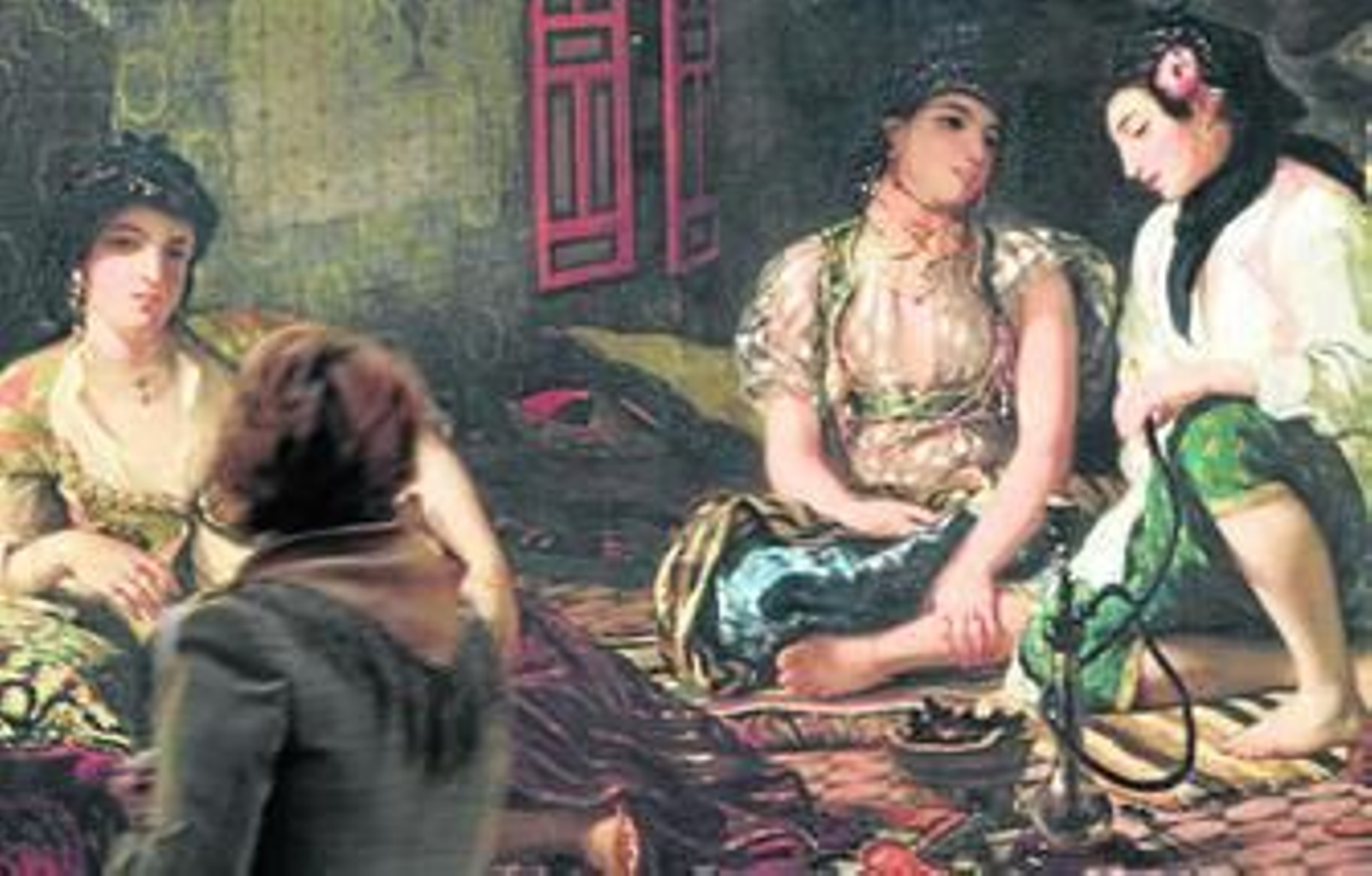 Detalle de 'Mujeres de Argel en sus habitaciones', uno de los cuadros más importantes de la muestra.