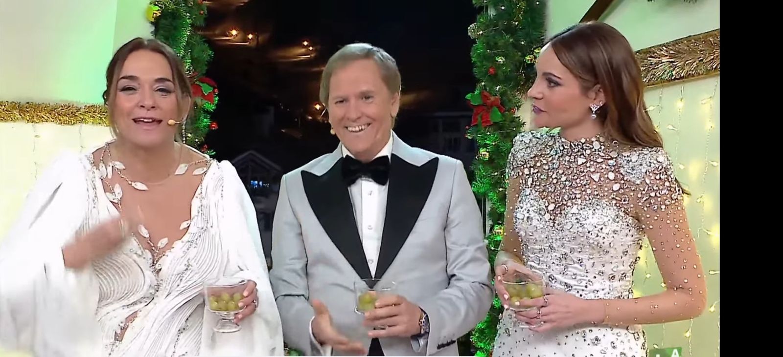 Toñi Moreno, Enrique Romero y Ana Hinestrosa en Nochevieja