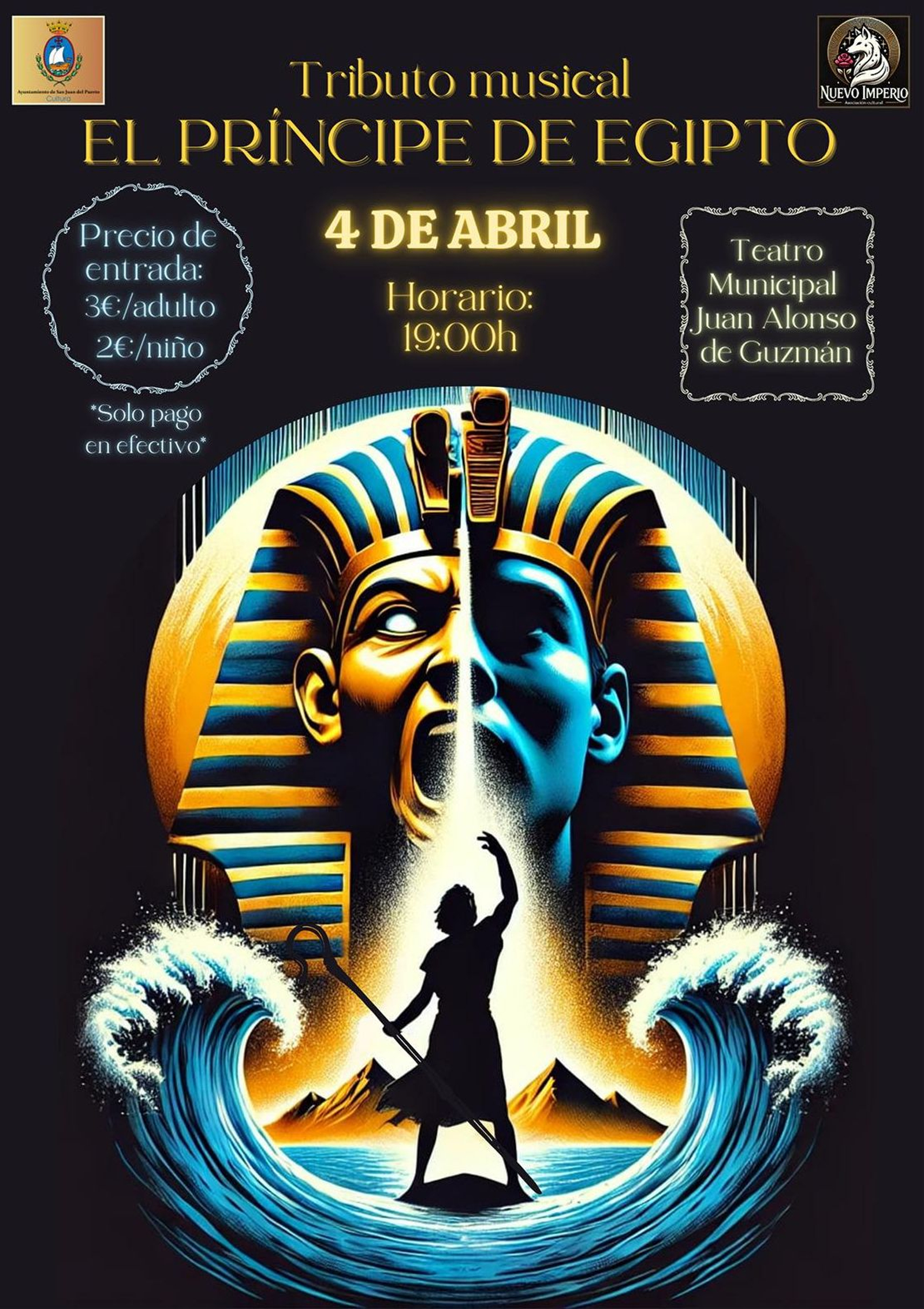 Cartel del 'El príncipe de Egipto'. Cartel del 'El príncipe de Egipto'.