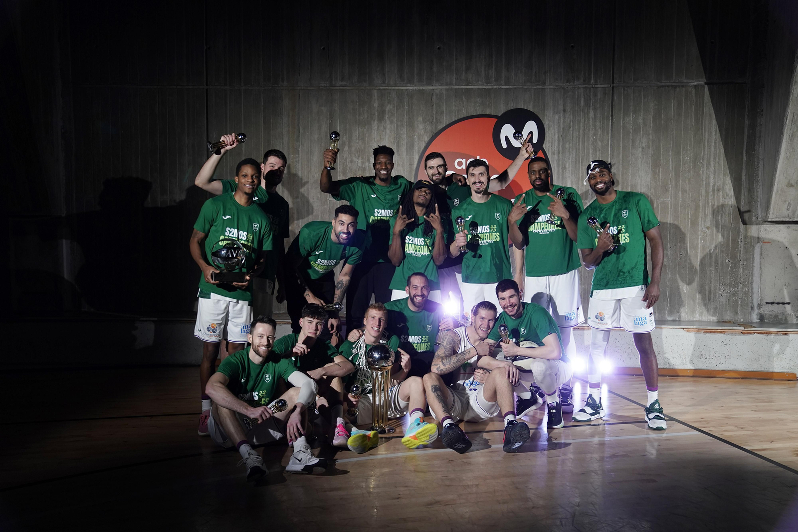 La sesión de fotos del Unicaja campeón