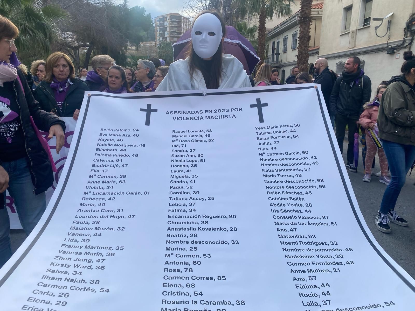 Manifestación del Día Internacional de la Mujer en Jaén.