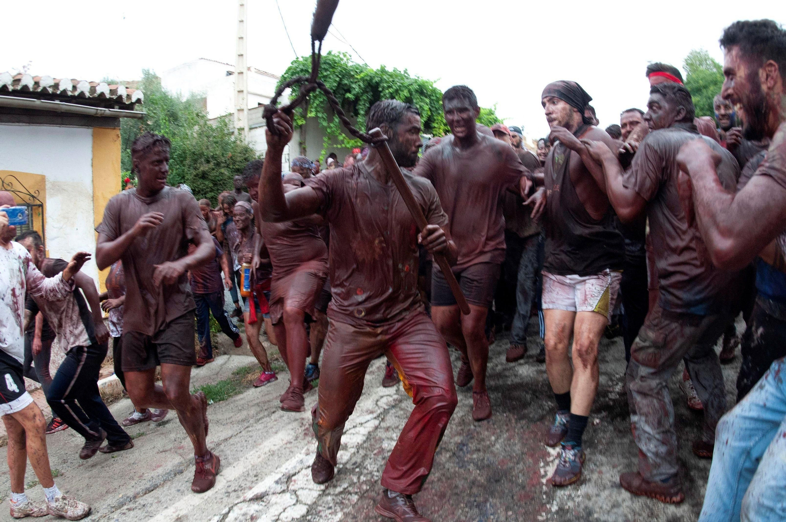 Imagen de este año durante la celebración del Cascamorras.