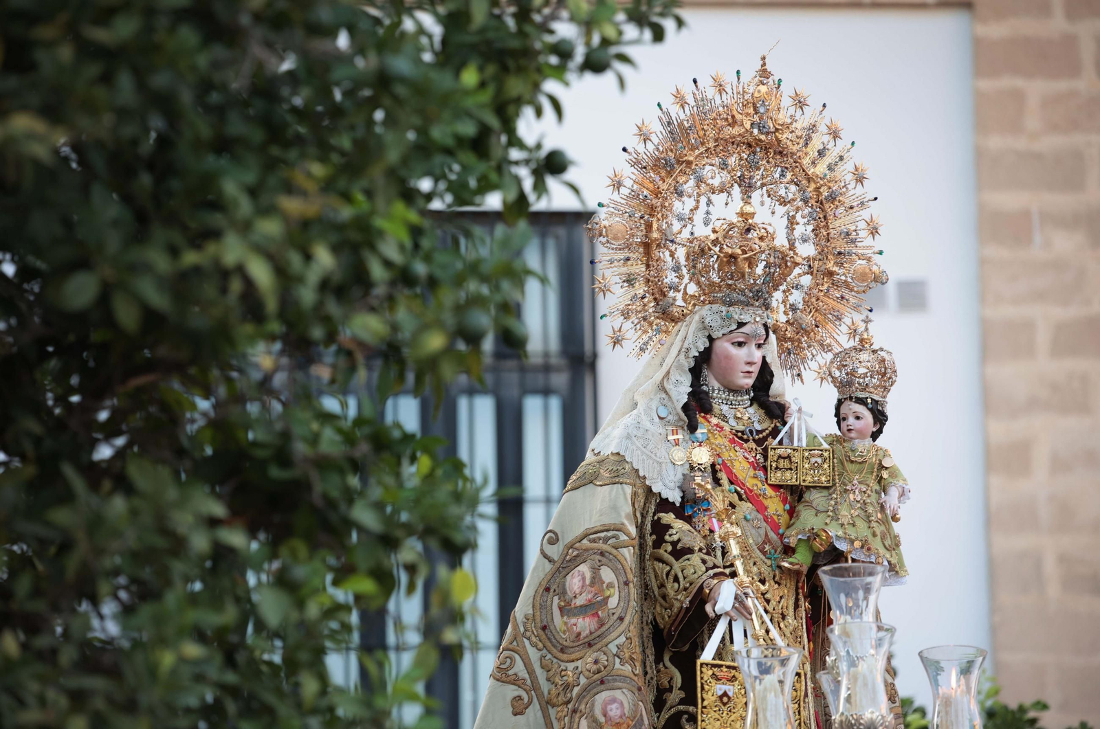 La Virgen del Carmen, durante la procesión del pasado 16 de julio.