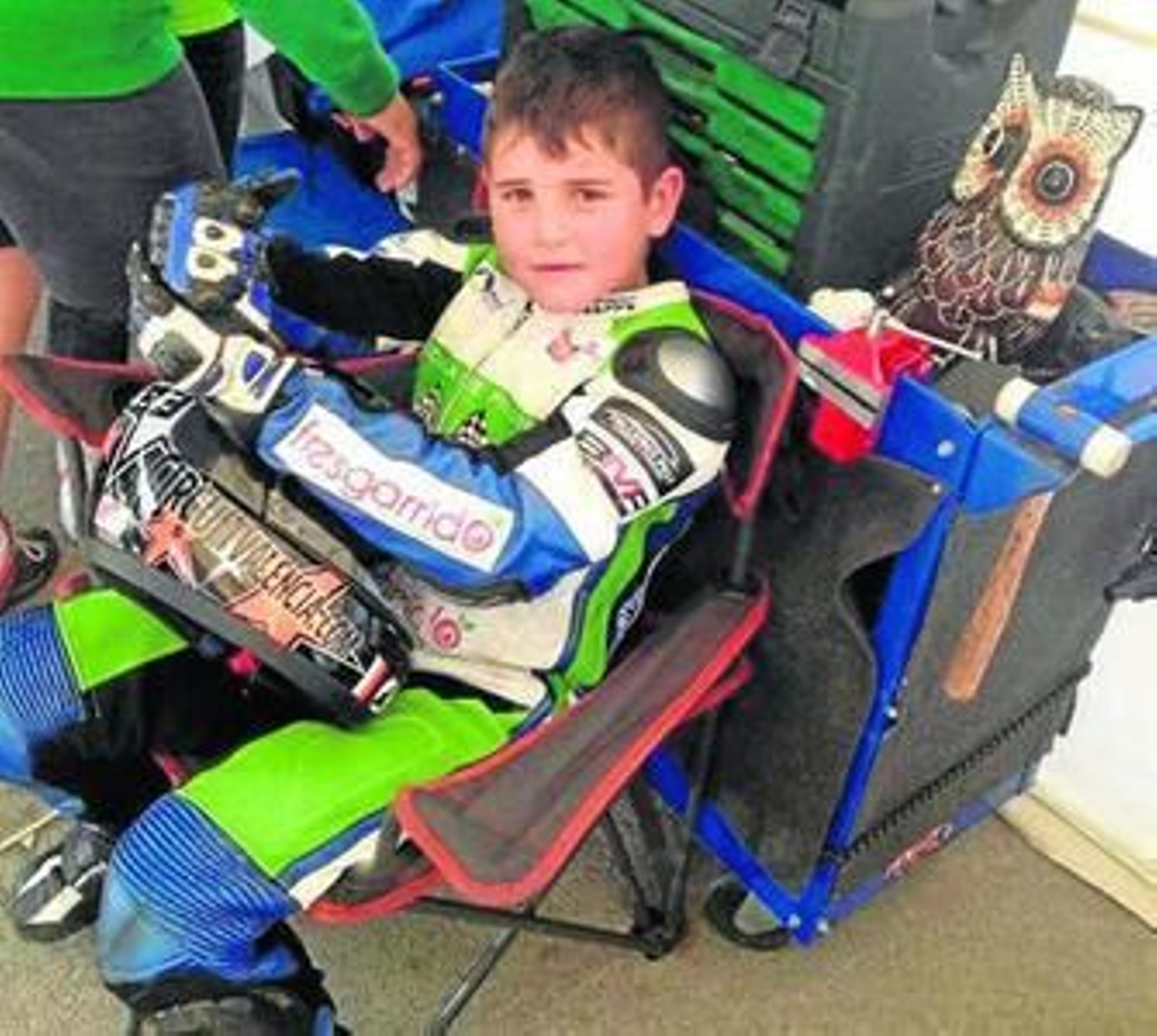 Hugo Millán debutó con buen pie en el Nacional de minimotos.