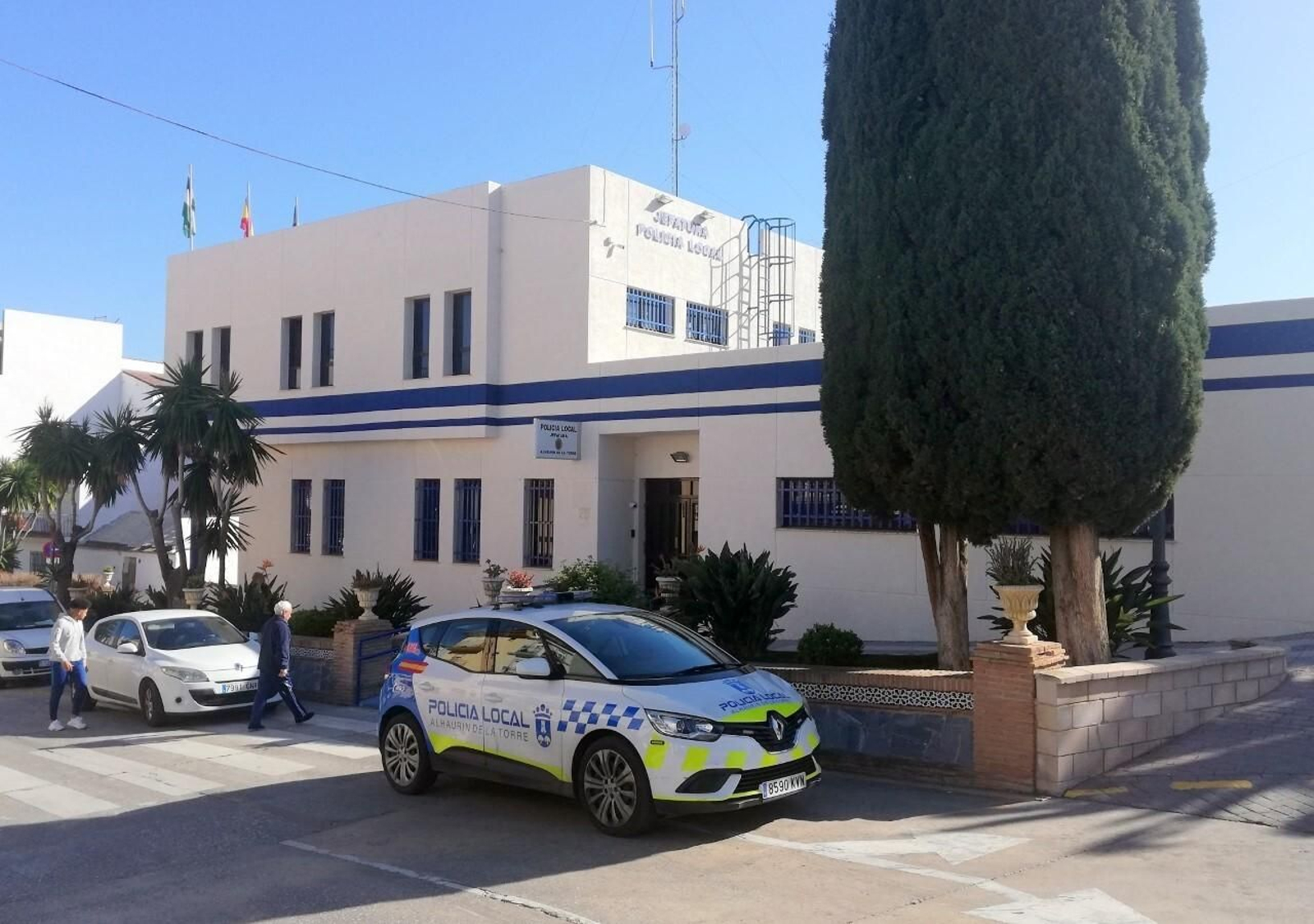 La fachada de la jefatura de la Policía Local de Alhaurín de la Torre.