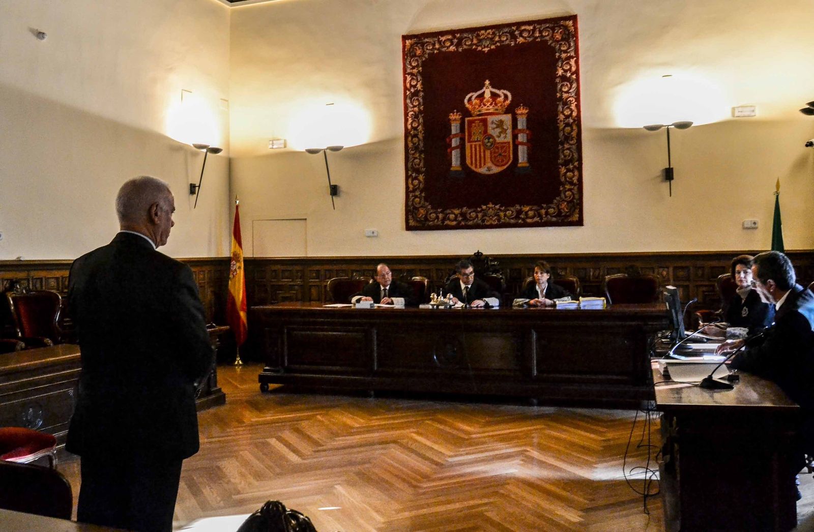 Luciano Alonso durante su declaración en el Tribunal Superior de Justicia de Andalucía.