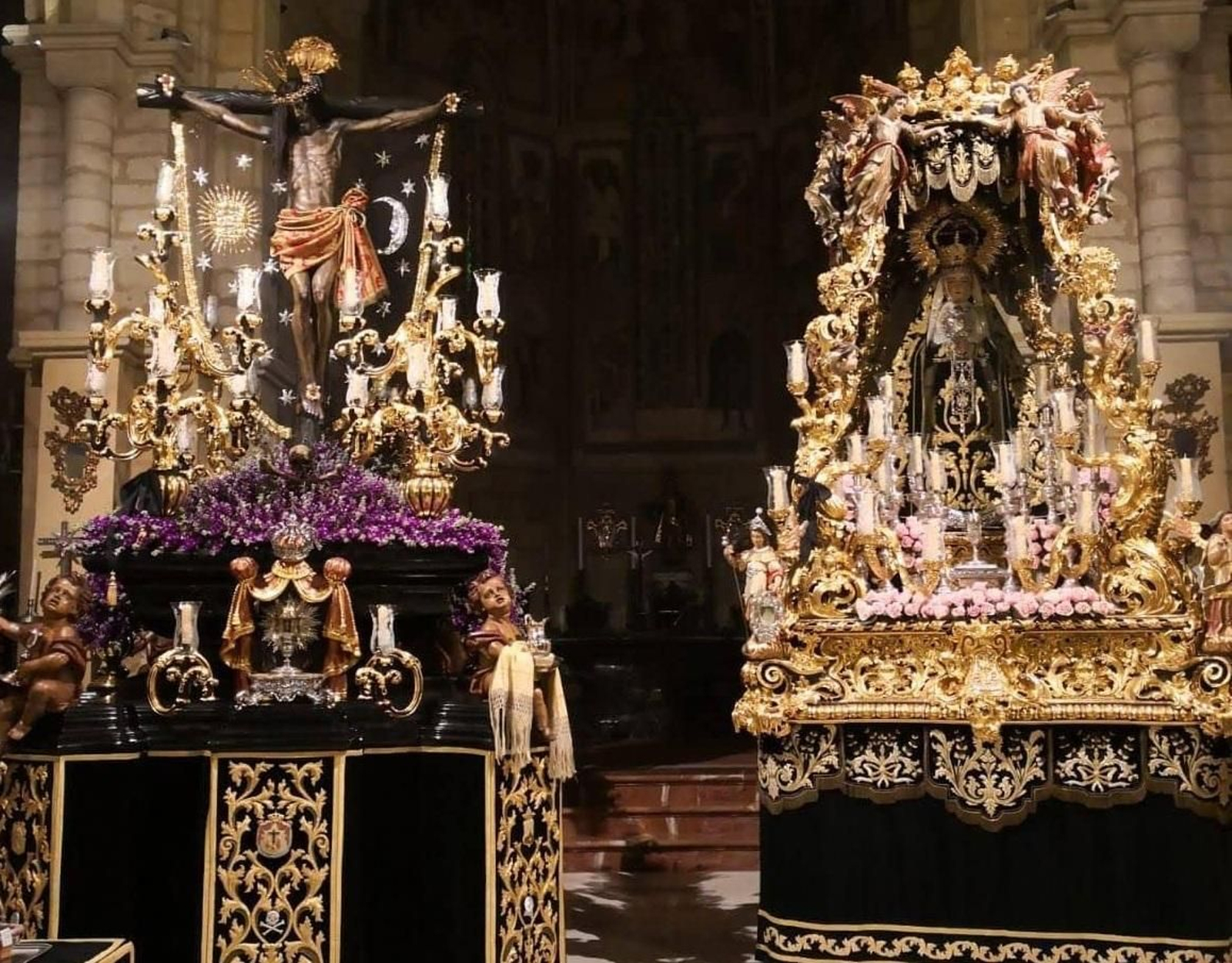 Los pasos de la hermandad del Remedio de Ánimas.