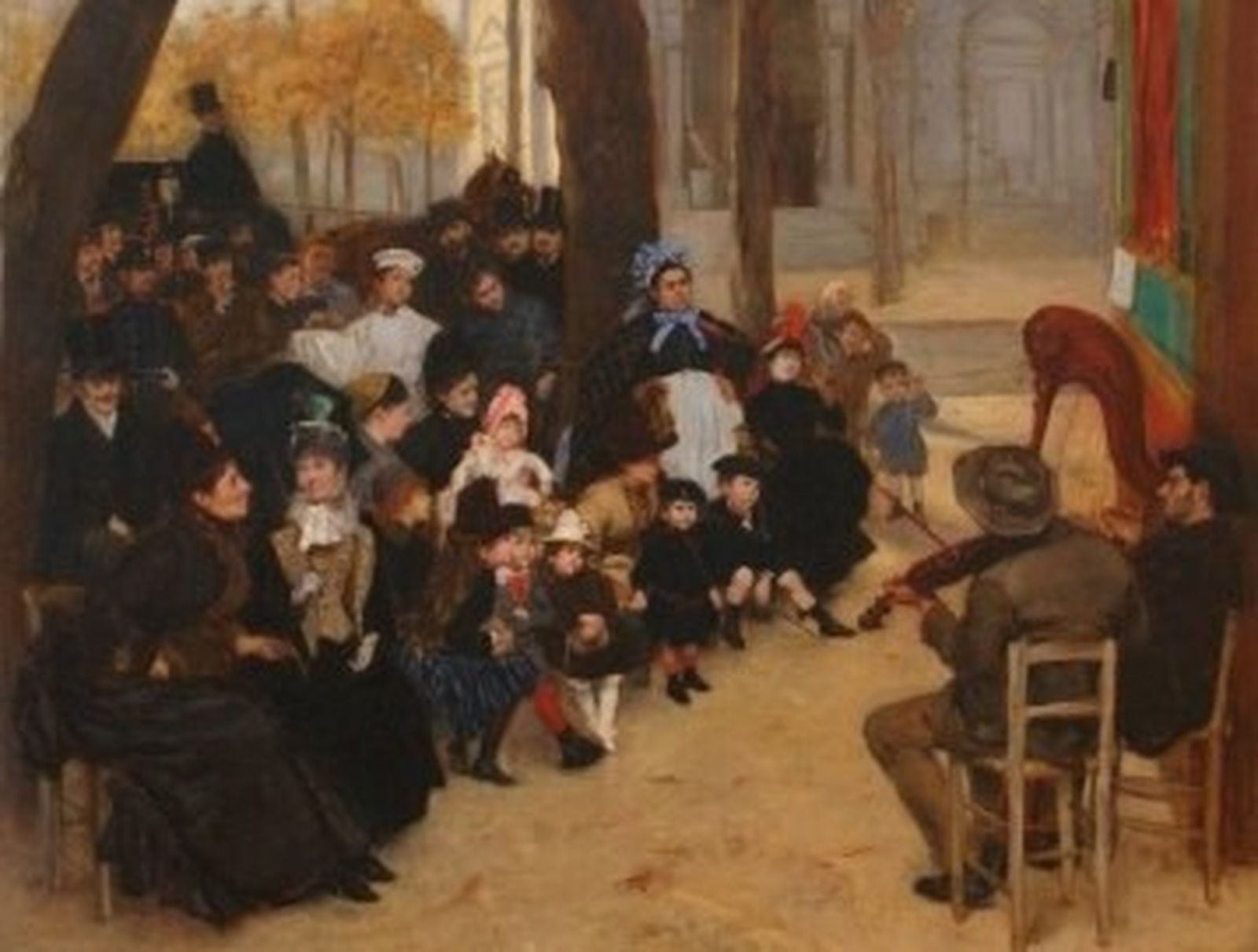 Detalle de 'Le Guignol des Champs-Elysees', la obra más destacada de Edmond Dehonceq.