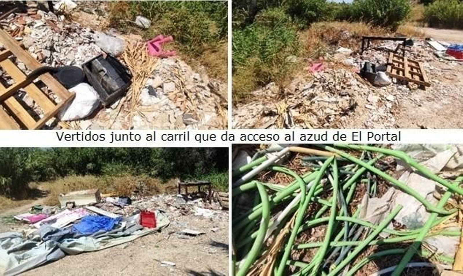 Documento gráfico aportado por Ecologistas en Acción Jerez sobre el estado del carril de acceso al Azud de El Portal