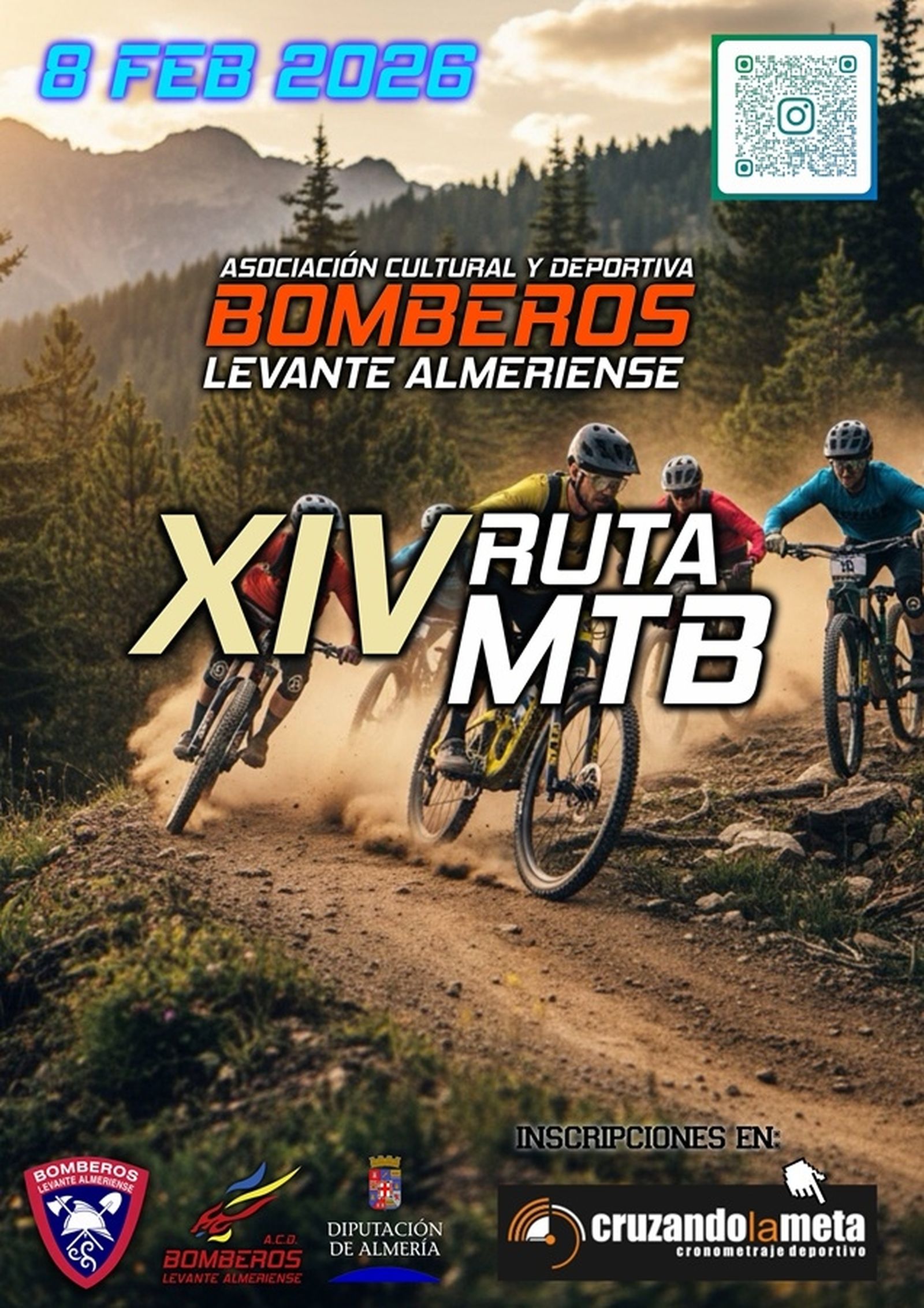 Cartel oficial de la XIV Ruta MTB Bomberos del Levante.