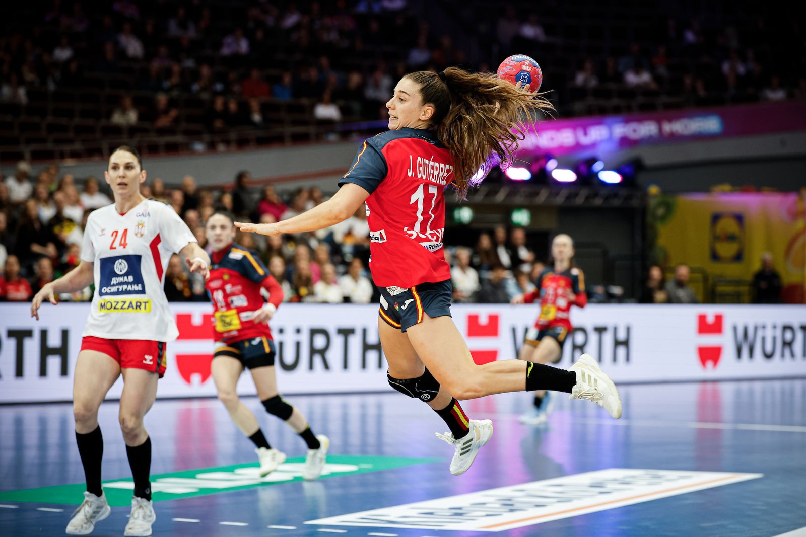 La extremo algecireña, durante un partido