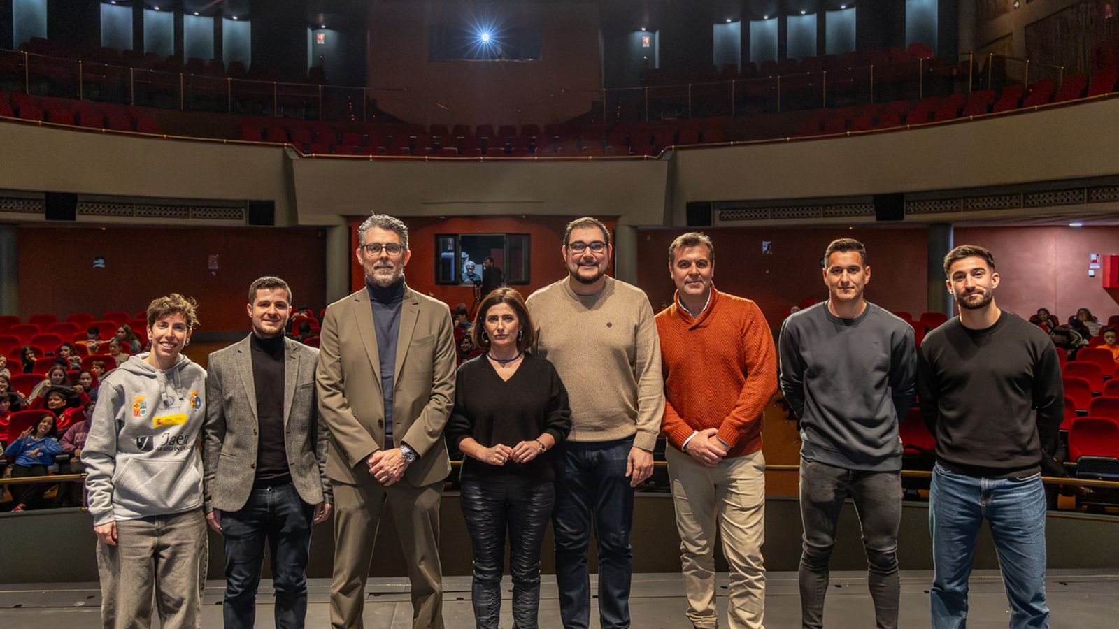 Francisco Miranda, Pepa Ruiz, el equipo de Jaén Hoy y los tres invitados.